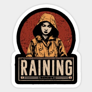 Raining Solitude - Neo Noir Urban Folklore Print Sticker